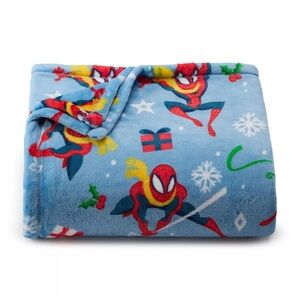 New The Big One Marvel Comics Spider Man Holiday XMas Plush Fleece Throw Blanket